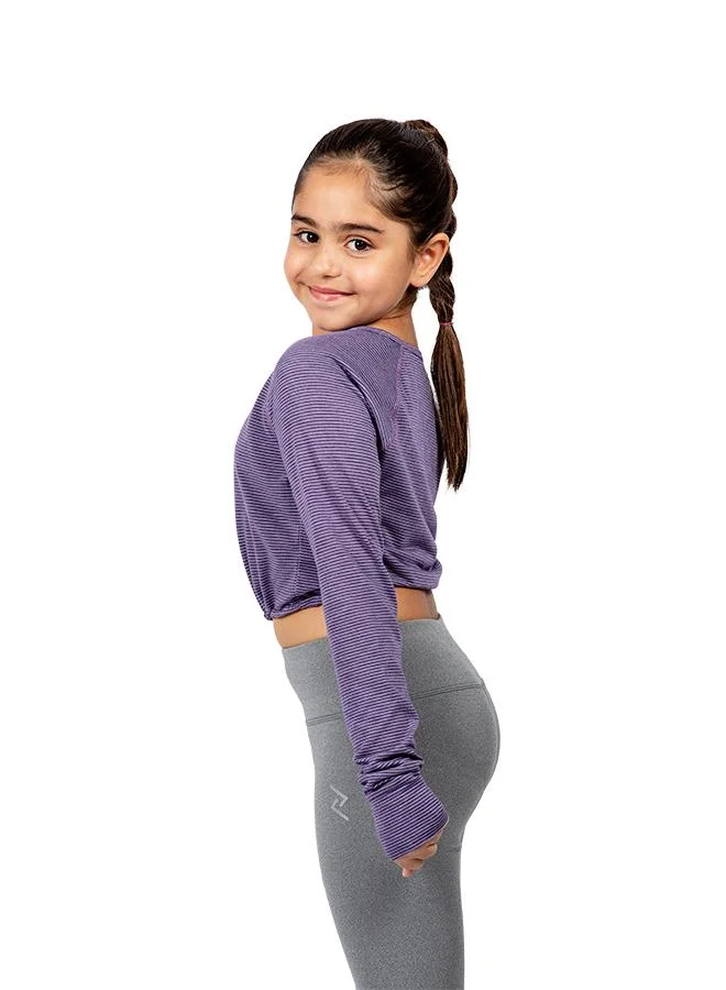 ZAECY Girl's Full Sleeve Crop Top